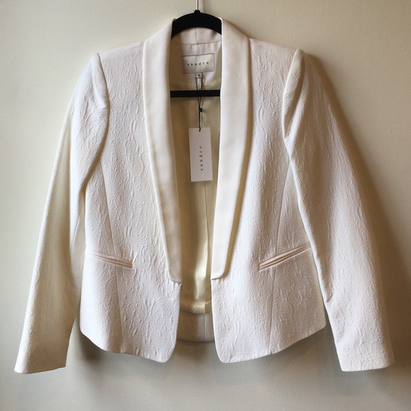 sandro white blazer